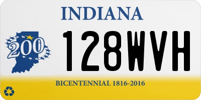 IN license plate 128WVH