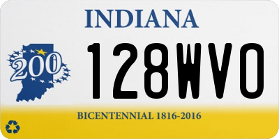 IN license plate 128WVO