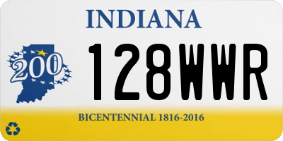 IN license plate 128WWR