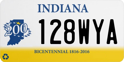 IN license plate 128WYA
