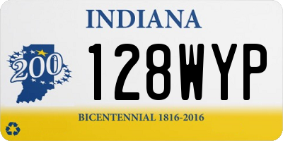 IN license plate 128WYP