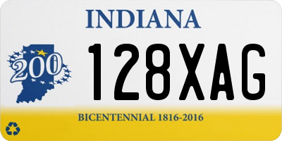 IN license plate 128XAG