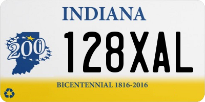IN license plate 128XAL