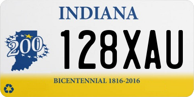 IN license plate 128XAU