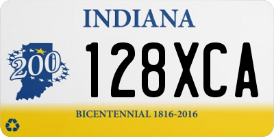 IN license plate 128XCA