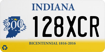 IN license plate 128XCR