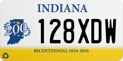 IN license plate 128XDW