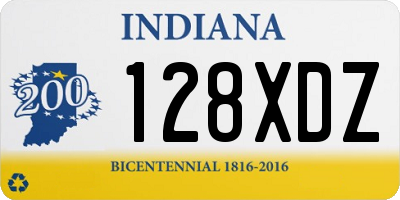 IN license plate 128XDZ
