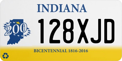 IN license plate 128XJD