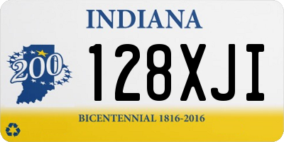 IN license plate 128XJI