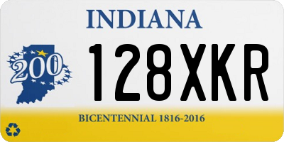 IN license plate 128XKR