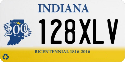 IN license plate 128XLV