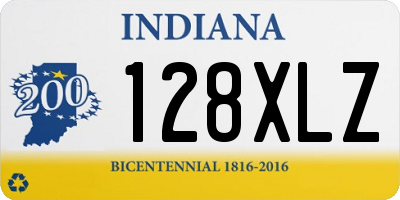 IN license plate 128XLZ