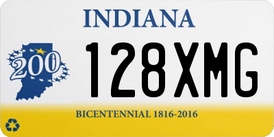 IN license plate 128XMG