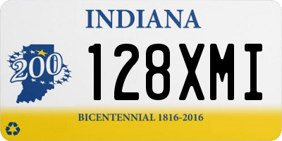 IN license plate 128XMI