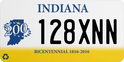 IN license plate 128XNN