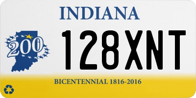IN license plate 128XNT