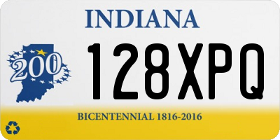 IN license plate 128XPQ