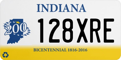 IN license plate 128XRE