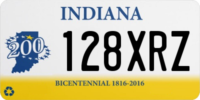 IN license plate 128XRZ