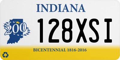 IN license plate 128XSI