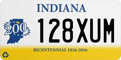 IN license plate 128XUM