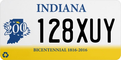 IN license plate 128XUY