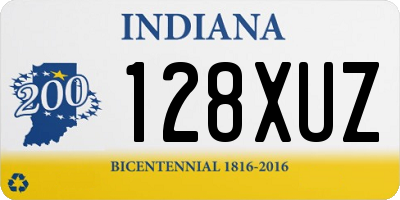 IN license plate 128XUZ