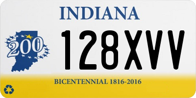 IN license plate 128XVV
