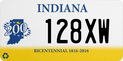 IN license plate 128XW