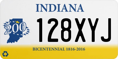 IN license plate 128XYJ