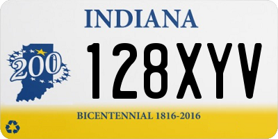 IN license plate 128XYV