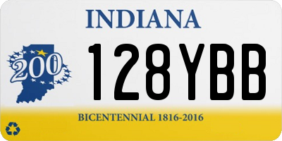 IN license plate 128YBB