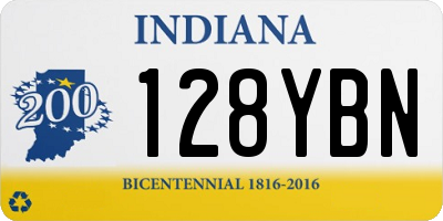 IN license plate 128YBN