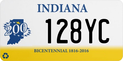 IN license plate 128YC