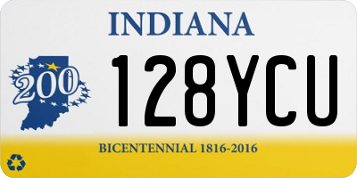 IN license plate 128YCU