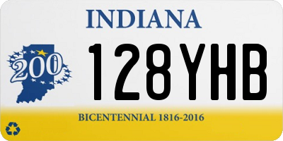 IN license plate 128YHB