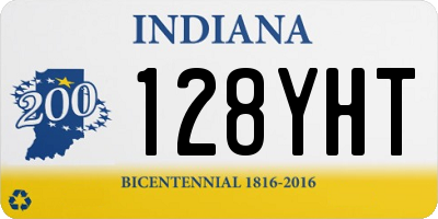 IN license plate 128YHT