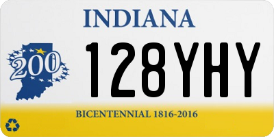 IN license plate 128YHY