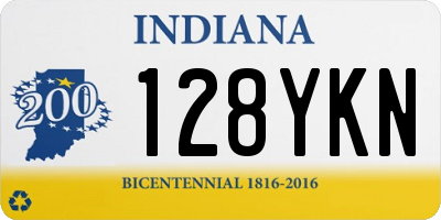 IN license plate 128YKN
