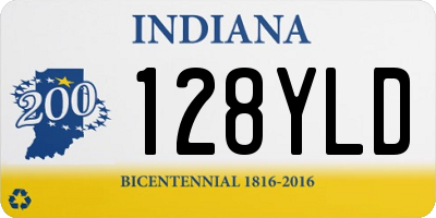 IN license plate 128YLD