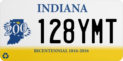 IN license plate 128YMT