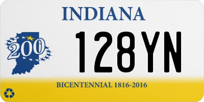 IN license plate 128YN
