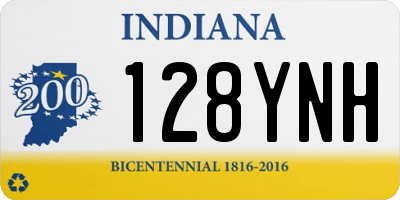 IN license plate 128YNH