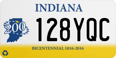 IN license plate 128YQC