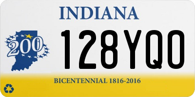 IN license plate 128YQO