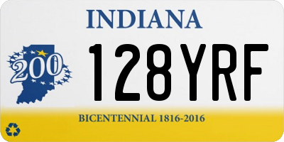 IN license plate 128YRF