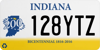 IN license plate 128YTZ