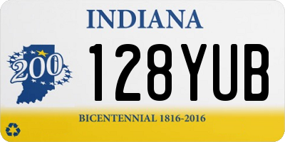 IN license plate 128YUB