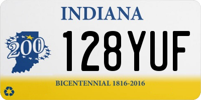 IN license plate 128YUF